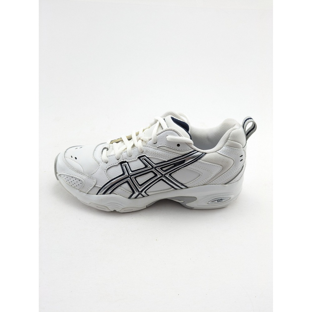 NWT Womens ASICS Gel Rocket 11 White Leather Running Shoes 1072A093-101 Size 7.5 - Picture 2 of 7